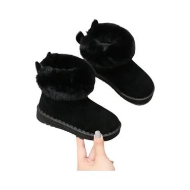 Imagem de Botas De Neve Infantis De Couro Genuíno Para Meninos E Meninas, Quente