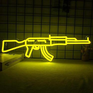 Imagem de Luminária De Neon LED AK 47 Alimentada Por USB, Lâmpada De Acrílico Pa
