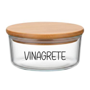 Imagem de Pote Hermético Redondo Vidro (930 ml) Vinagrete - Casa Vitá, Vinagrete