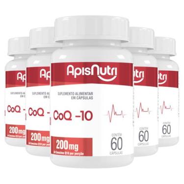 Imagem de Kit 5 Coenzima Q10 Apisnutri 60 Cápsulas