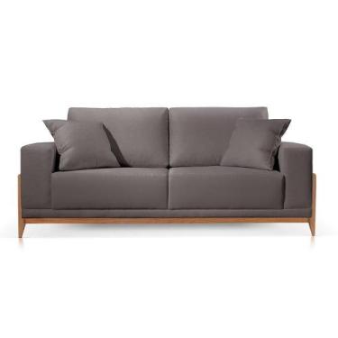 Imagem de Sofá Paris 2 Lugares Veludo Cinza Escuro 1,90m Confortável Sala - Polt