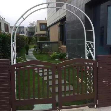 Imagem de Arco de jardim externo de metal treliça para planta trepadeira arco de videiras rosas 1...