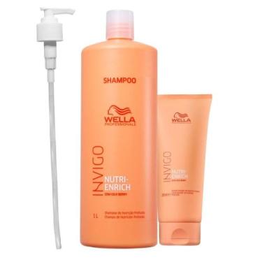 Imagem de Kit Wella Professionals Invigo Nutri-Enrich Shampoo 1000ml + Condicion