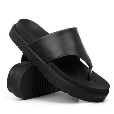 Imagem de Sandalia Chinelo Papete Asa Delta Feminina De Dedo Flatform Baixa Moda Blogueira Macia Confortável-Feminino