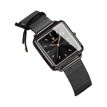 Imagem de Relógio De Pulso Feminino À Prova d'Água Em Aço Inoxidável Com Malha E