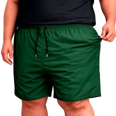 Imagem de Short Tactel Elastano Plus Size Bermuda Academia Extra Grande G1 ao G5 Masculina Elastico Cintura