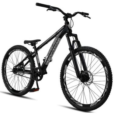 Imagem de Bicicleta Aro 26 Freeride X-rew Freios A Disco Coroa Única -, Preto, C