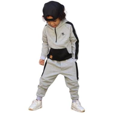 Imagem de Conjunto Moletom Infantil Blusa com Capuz e Calça Inverno - Ewg Moda I