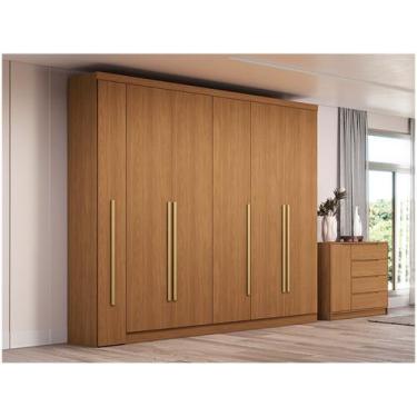Imagem de Guarda-roupa Casal com Espelho 6 Gavetas 6 Portas Kappesberg Dakota Cl