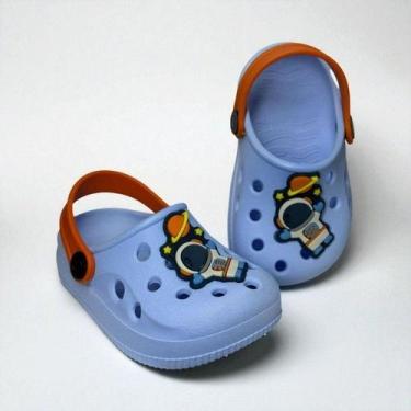 Imagem de Babuche Infantil Masculino Astronauta - NoBrand, Azul bebê, 21/22