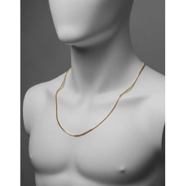 Imagem de Colar Masculino Ouro 18k Veneziana 2.4 Maxi 60 Cm Garantia Amarelo - J