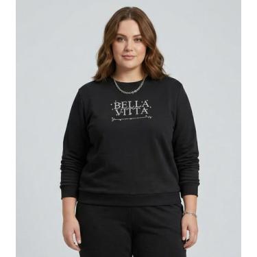 Imagem de Blusão Feminino Plus Size Secret Glam Preto, Plus G1, Preto