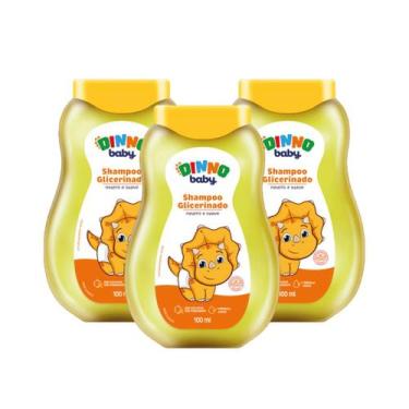 Imagem de Kit 3 Shampoo Glicerinado Dinno Baby 100mL  Neutra, Suave e Segura par