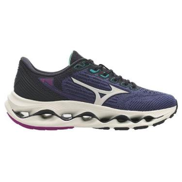 Imagem de Tênis Mizuno Wave Legend 4 - Feminino - Azul Escuro, 38