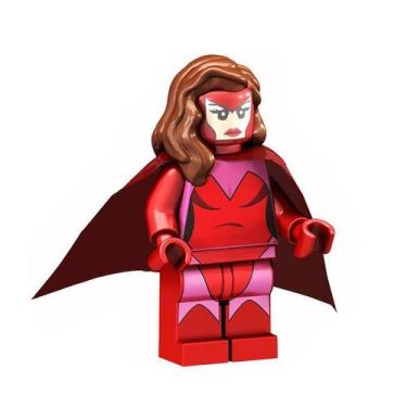 Imagem de Boneco super herois e vilões hq quadrinhos bloco de montar, SCARLET