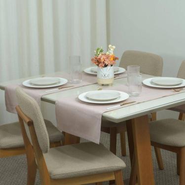 Imagem de Caminho de Mesa Essence Tecido Linho 130x40cm Páscoa Rosê Valle Distribuidora