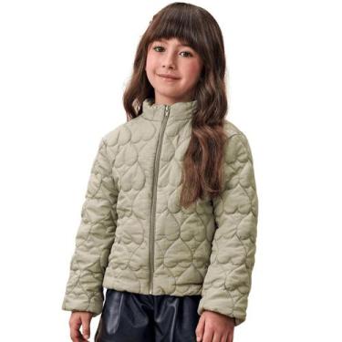 Imagem de Jaqueta Infantil Matelassé Inverno Corações - Infanti, Verde, 6 anos