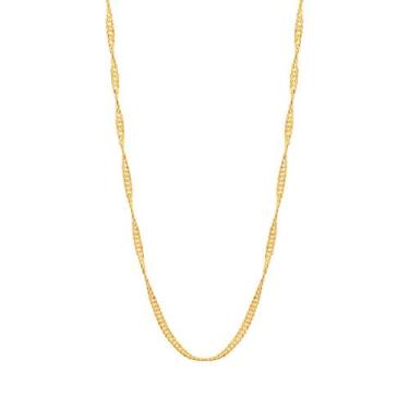 Imagem de Cordão folheado a ouro fio singapura  530419 Rommanel, Dourado, 60