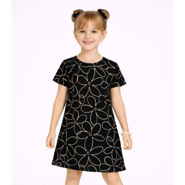 Imagem de Vestido Infantil Estampado Select Preto