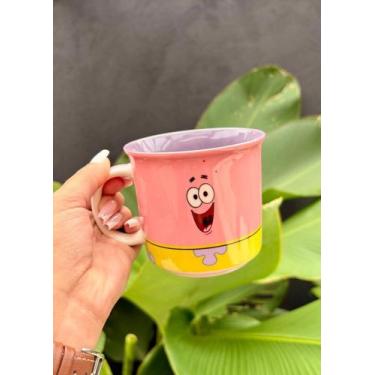 Imagem de Caneca Cerâmica Tom Patrick Estrela Bob Esponja 350ml - Zona Criativa