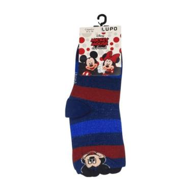 Imagem de Meia Lupo Infantil Disney Mickey - 30 a 36, Azul escuro