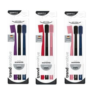 Imagem de Escova De Dentes Powerdent Sensitive 6240 Cerdas 9 Unid