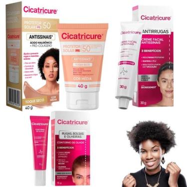 Imagem de Kit Cicatricure Protetor Solar FPS50 Facial Antissinais Contorno dos O