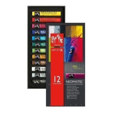 Imagem de Giz Pastel Oleoso Caran D'ache Profissional 12 Cores Neopast