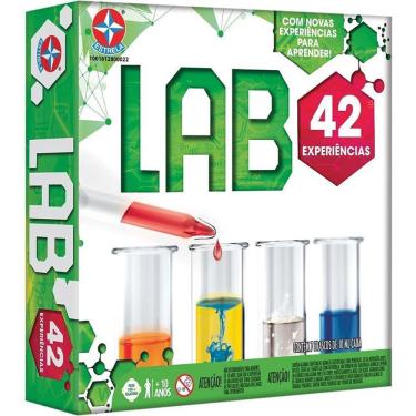 Imagem de Kit de Experimentos Científicos Lab 42 com 42 Experiências Químicas Óculos de Segurança Estrela