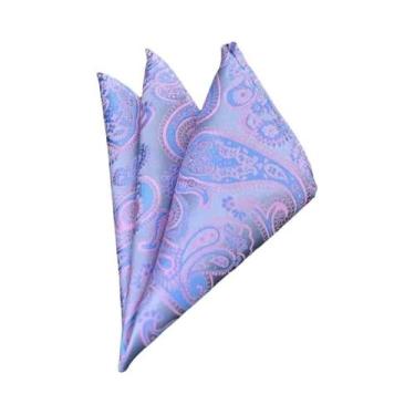 Imagem de Lenço De Bolso Masculino Em 41 Cores, Estampas Xadrez, Poá E Paisley, 
