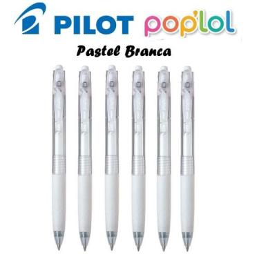 Imagem de Kit Caneta Gel Pop'lol 0.7 Pilot - C/6 Cor Branca Pastel