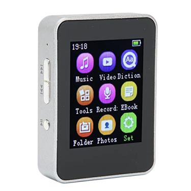 Imagem de Dpofirs Reprodutor de mídia/música/áudio LCD de 1,8 polegadas, leitor de MP4 com função de gravação de rádio FM, suporta cartão TFT de até 128 GB para corrida de caminhada (prata 16 GB)
