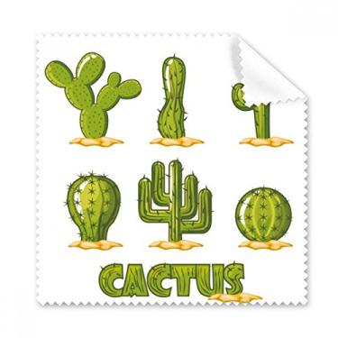 Imagem de Pano de limpeza para suculentas em vaso com padrão de cacto de plantas, 5 peças