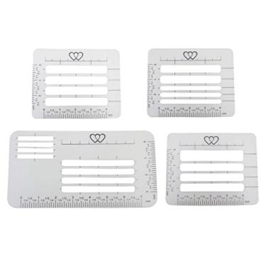 Imagem de Pacote de Modelo de Endereço de Envelope de 4 Peças, de Modelo de Plástico Sólido Réguas de Modelo para Cartão de Agradecimento