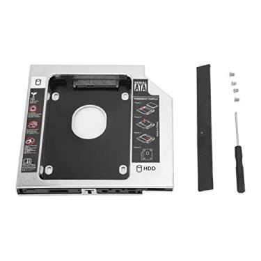 Imagem de Universal 12.7mm 2.5in sata para sata 2nd ssd hdd disco rígido caddy adaptador de bandeja, compatível com a maioria dos modelos de laptops para cd dvd rom drive slot