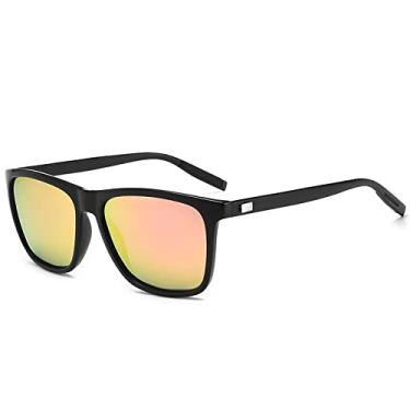 Imagem de Óculos de sol polarizados UV400 Designer Masculino Condução Empresarial Óculos de Sol Vintage Masculino Óculos Quadrados, Preto Rosa, MULTI