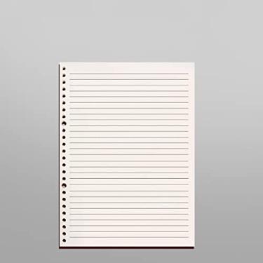 Imagem de 60 folhas de fichário caderno espiral fichário 26 furos diário plano a4 a5 b5 linha de grade núcleo papel papelaria, linha, a5