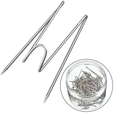 Imagem de Ganchos de parede de painel de tecido para porta gancho de parede gancho de armário inoxidável para decoração interior ou exterior em casa, escola, escritório, DIY para festa ou feriado (design de ponta pontiaguda, 36 peças)