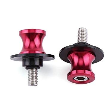 Imagem de Bobinas de braço oscilante para suporte traseiro de motocicleta deslizantes CNC de 6 mm compatíveis com a maioria dos carretéis anodizados vermelhos de braço oscilante