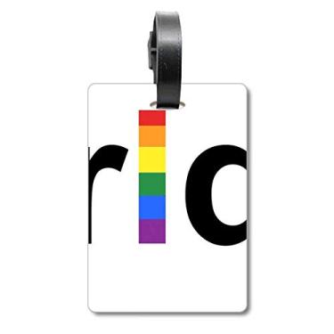 Imagem de LGBT Arco-íris Gay Lésbica Transgênero Maleta Etiqueta Bagagem Cartão Pendurado Etiqueta Scutcheon, Multicolorido.