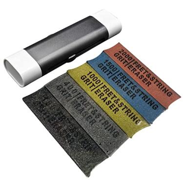 Imagem de Borrachas de polimento de guitarra borracha abrasiva + limpador de caneta antiferrugem para fio de traste