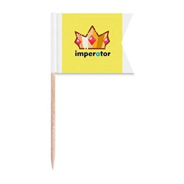 Imagem de Berton Empress Fignity Bandeiras de palito de dente europeu, marcação de rotulagem para bolo de festa, prato de queijo