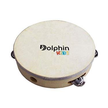 Imagem de PANDEIRO INFANTIL 8 POL MADEIRA C/PELE ANIMAL DOLPHIN
