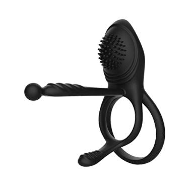 Imagem de Vibrador Silicone Duplo Anel Atraso Ejaculação Para Homem Casal Brinquedo Sexual Adulto Com Controle Remoto 10 Frequências Zatla