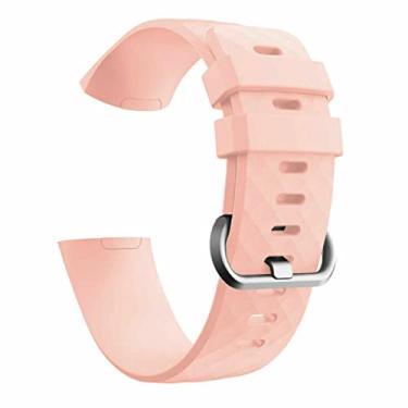 Imagem de MOOKEENONE 1 * Pulseira de relógio de 20 mm Pulseira de relógio Fitness Pulseira Relógio DIY Acessório para Fitbit Charge 3, rosa