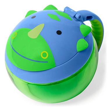 Imagem de Skip Hop Recipiente de lanche de PVC para bebê, copo de lanche de zoológico, dinossauro