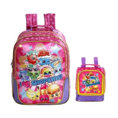 Imagem de Kit Mochila Shopkins Squishes Com Lancheira Infantil