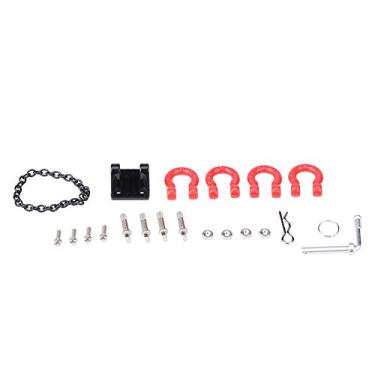 Imagem de Gancho de reboque de metal de esteira RC, gancho de reboque de metal com esteiras de esteiras 1/10, gancho de reboque para carro RC, peça de atualização de controle remoto