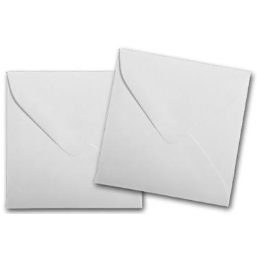 Imagem de Envelopes quadrados pequenos de 8,5 cm - Pacote com 50 (Branco)