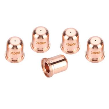 Imagem de 5 peças pontas de cortador de plasma 220006 MAX1250 bocais de plasma de cobre de telúrio pontas de tocha de plasma consumíveis para máquina de corte a plasma